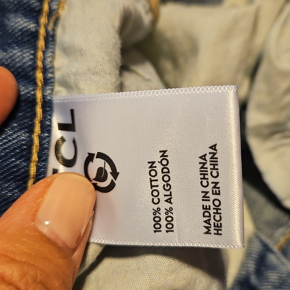 PTCLWide Leg Jeans High‎ Rise Distressed Relaxed Fit Denim Blue Size 28 - Picture 11 of 13